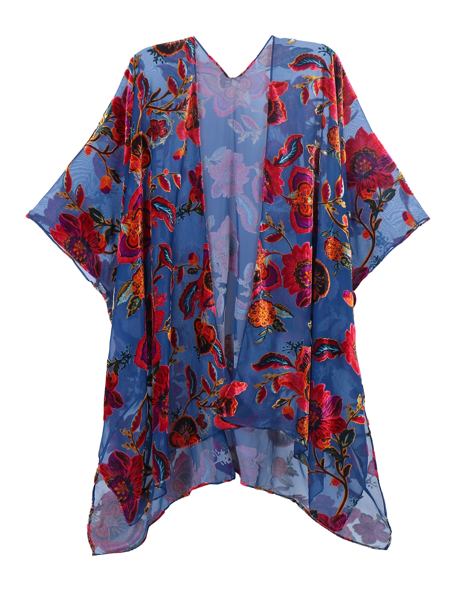 MJSERECA Bohemian Fashion women burnt plush kimono long cardigan with tassel beach cover-up luxury Holiday Casual Cardigan Shawl