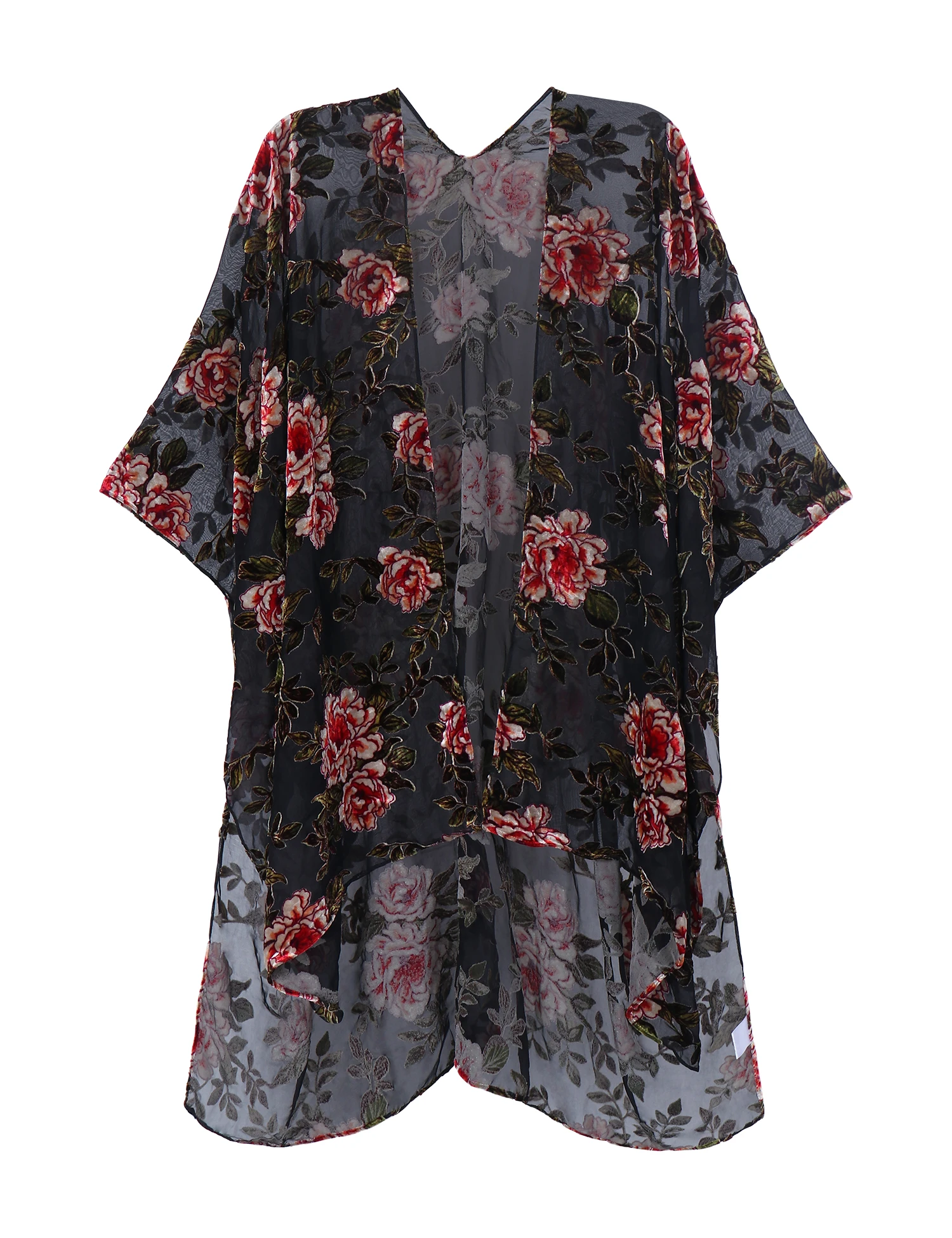 MJSERECA Bohemian Fashion women burnt plush kimono long cardigan with tassel beach cover-up luxury Holiday Casual Cardigan Shawl
