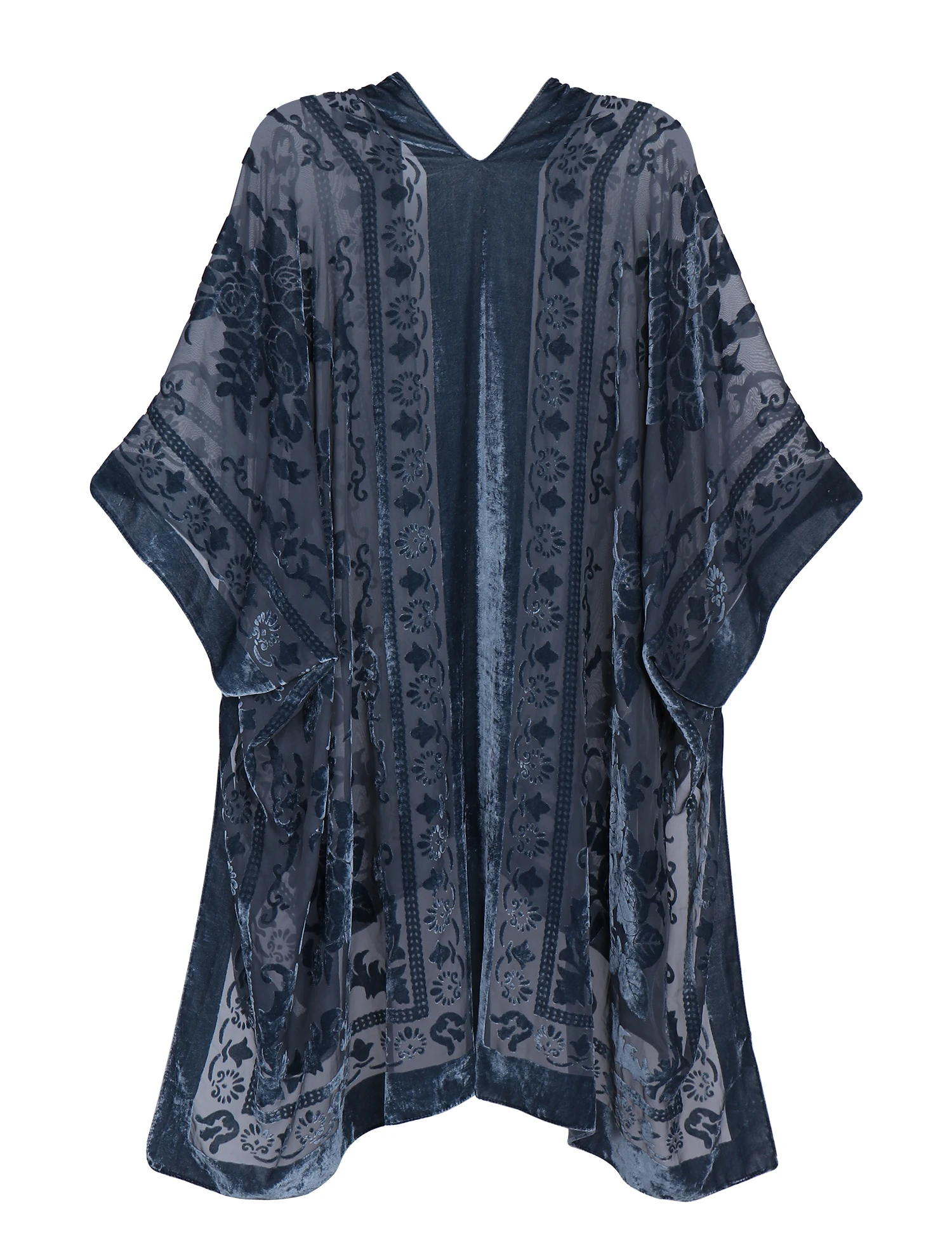 MJSERECA Bohemian Fashion women burnt plush kimono long cardigan with tassel beach cover-up luxury Holiday Casual Cardigan Shawl