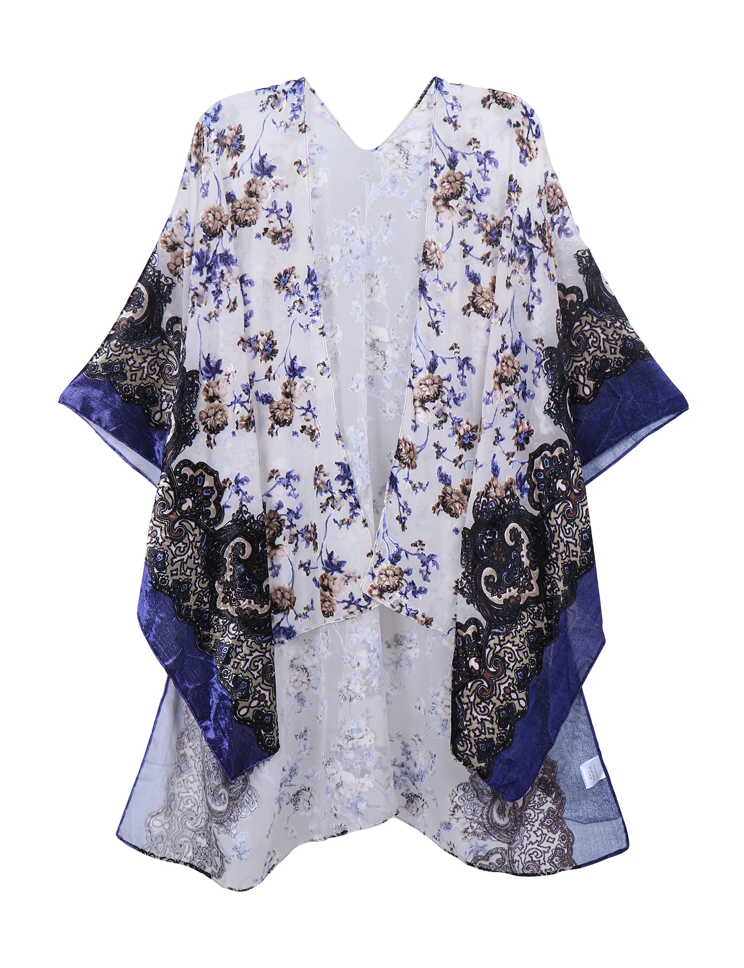 MJSERECA Bohemian Fashion women burnt plush kimono long cardigan with tassel beach cover-up luxury Holiday Casual Cardigan Shawl
