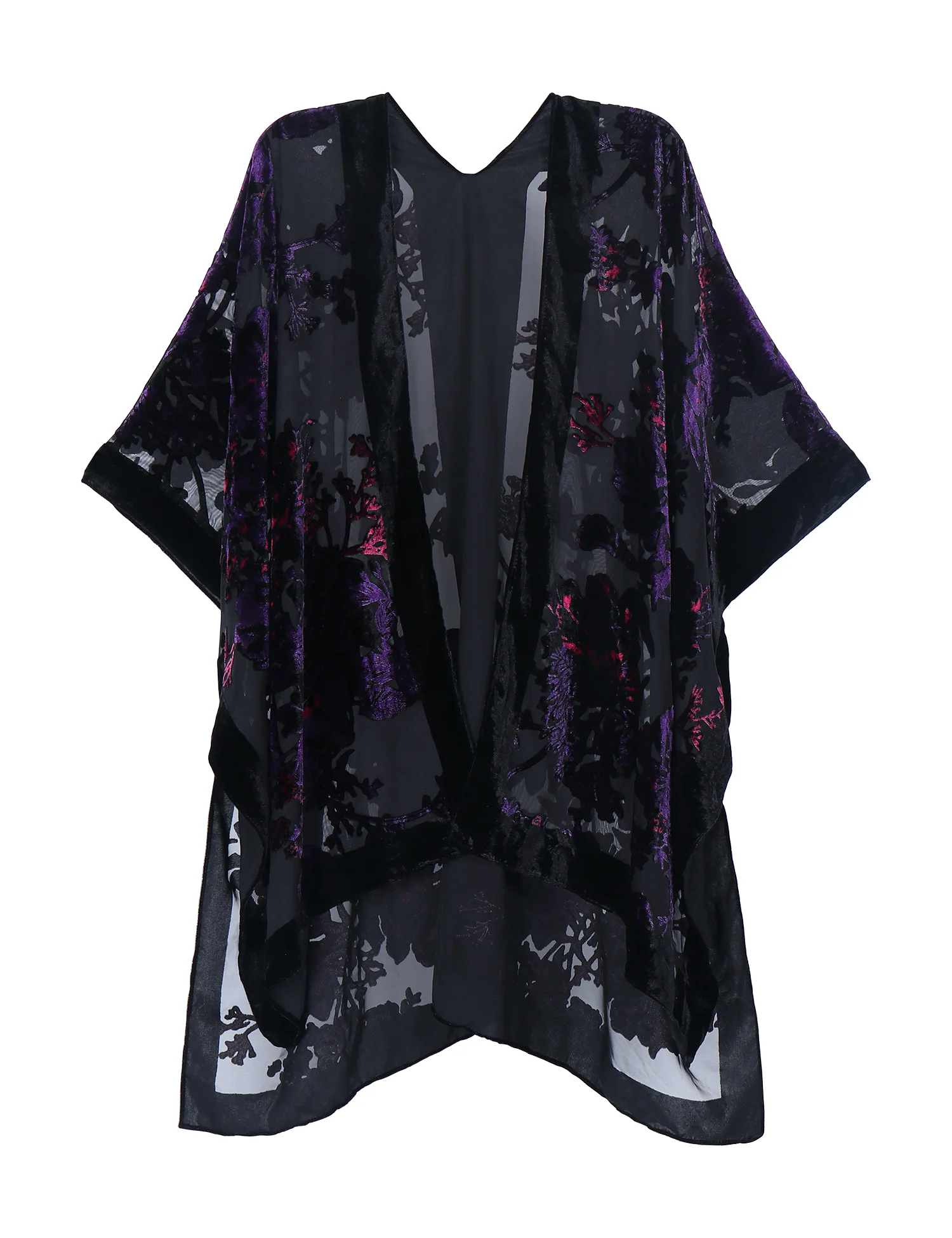 MJSERECA Bohemian Fashion women burnt plush kimono long cardigan with tassel beach cover-up luxury Holiday Casual Cardigan Shawl