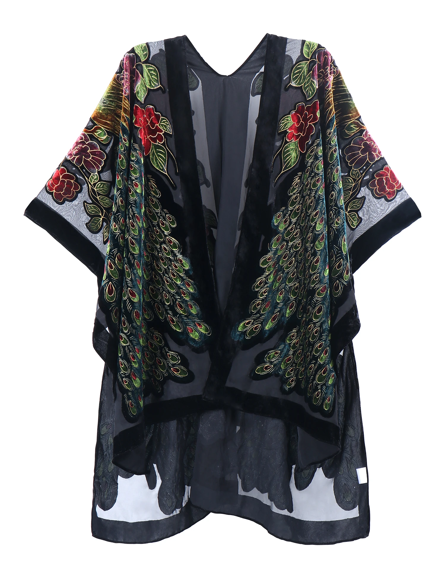MJSERECA Bohemian Fashion women burnt plush kimono long cardigan with tassel beach cover-up luxury Holiday Casual Cardigan Shawl