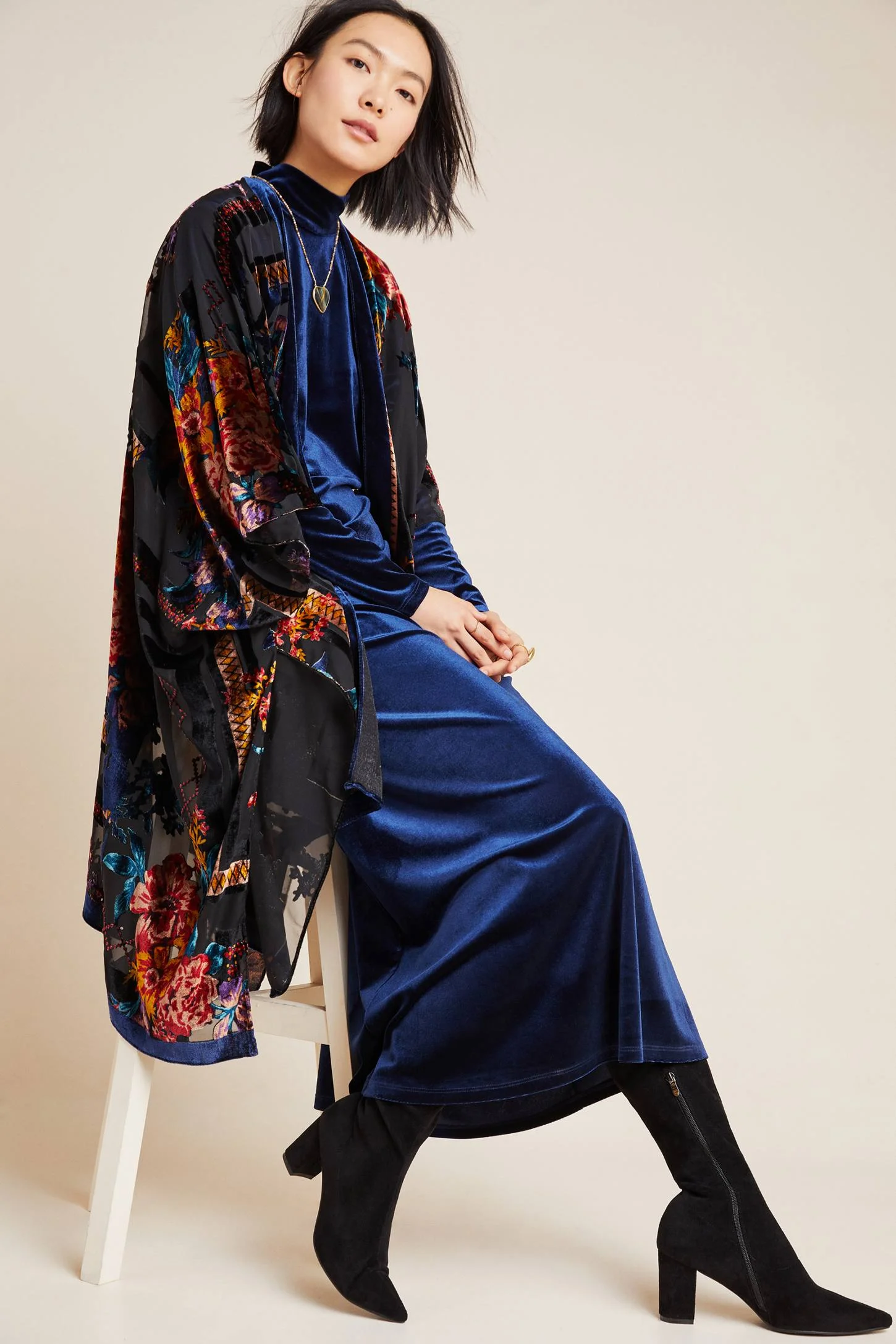 MJSERECA Bohemian Fashion women burnt plush kimono long cardigan with tassel beach cover-up luxury Holiday Casual Cardigan Shawl