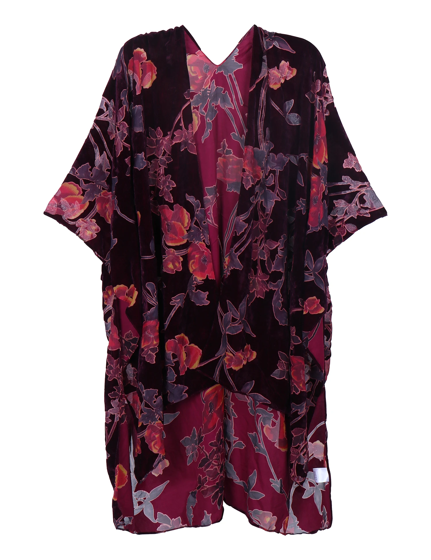 MJSERECA Bohemian Fashion women burnt plush kimono long cardigan with tassel beach cover-up luxury Holiday Casual Cardigan Shawl