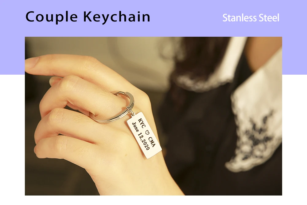 Family Personalized Keychain Name Custom House First Home Key Chain Gift For Man Women Couple Mother Stainless Steel Jewelry