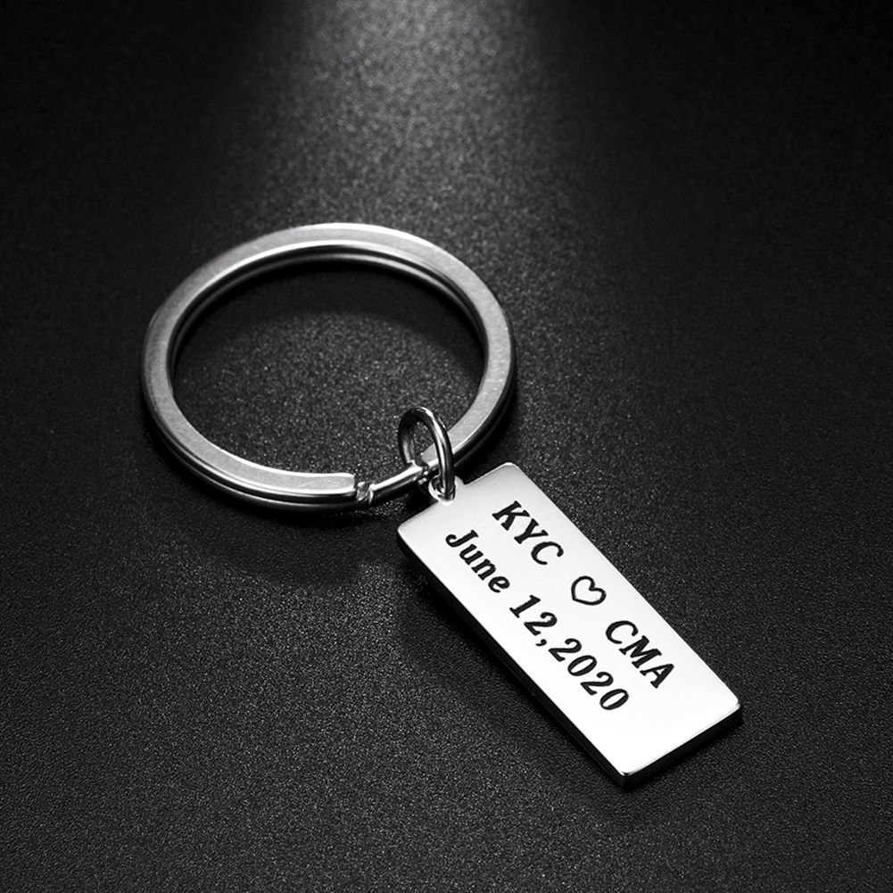 Family Personalized Keychain Name Custom House First Home Key Chain Gift For Man Women Couple Mother Stainless Steel Jewelry