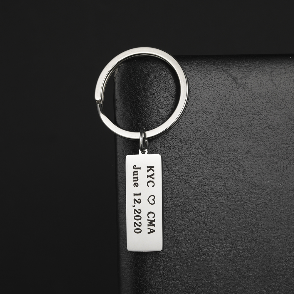 Family Personalized Keychain Name Custom House First Home Key Chain Gift For Man Women Couple Mother Stainless Steel Jewelry