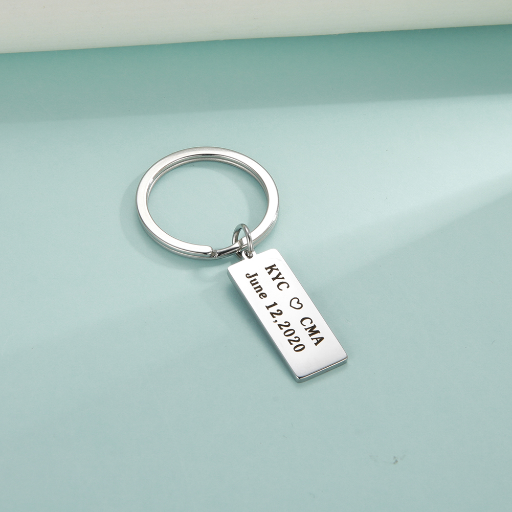 Family Personalized Keychain Name Custom House First Home Key Chain Gift For Man Women Couple Mother Stainless Steel Jewelry