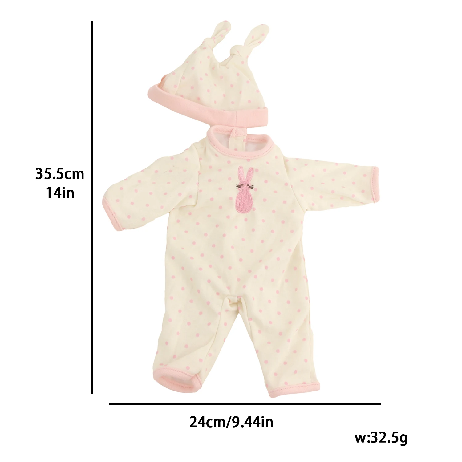 12-inch New Baby Girl Doll Clothes Cute Rabbit Car Chick Jumpsuits Pajamas For 30cm Cotton Doll Toy Accessories