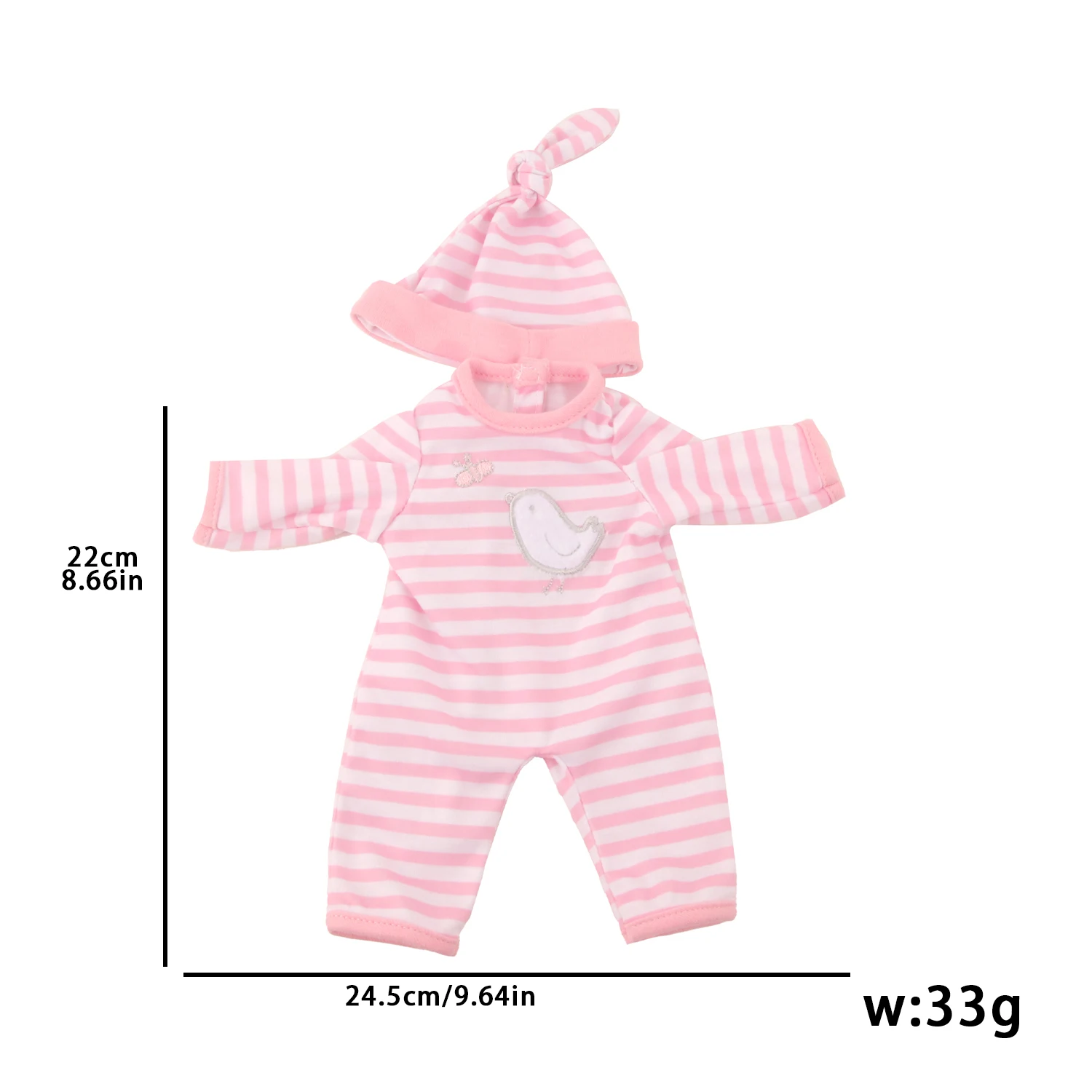12-inch New Baby Girl Doll Clothes Cute Rabbit Car Chick Jumpsuits Pajamas For 30cm Cotton Doll Toy Accessories