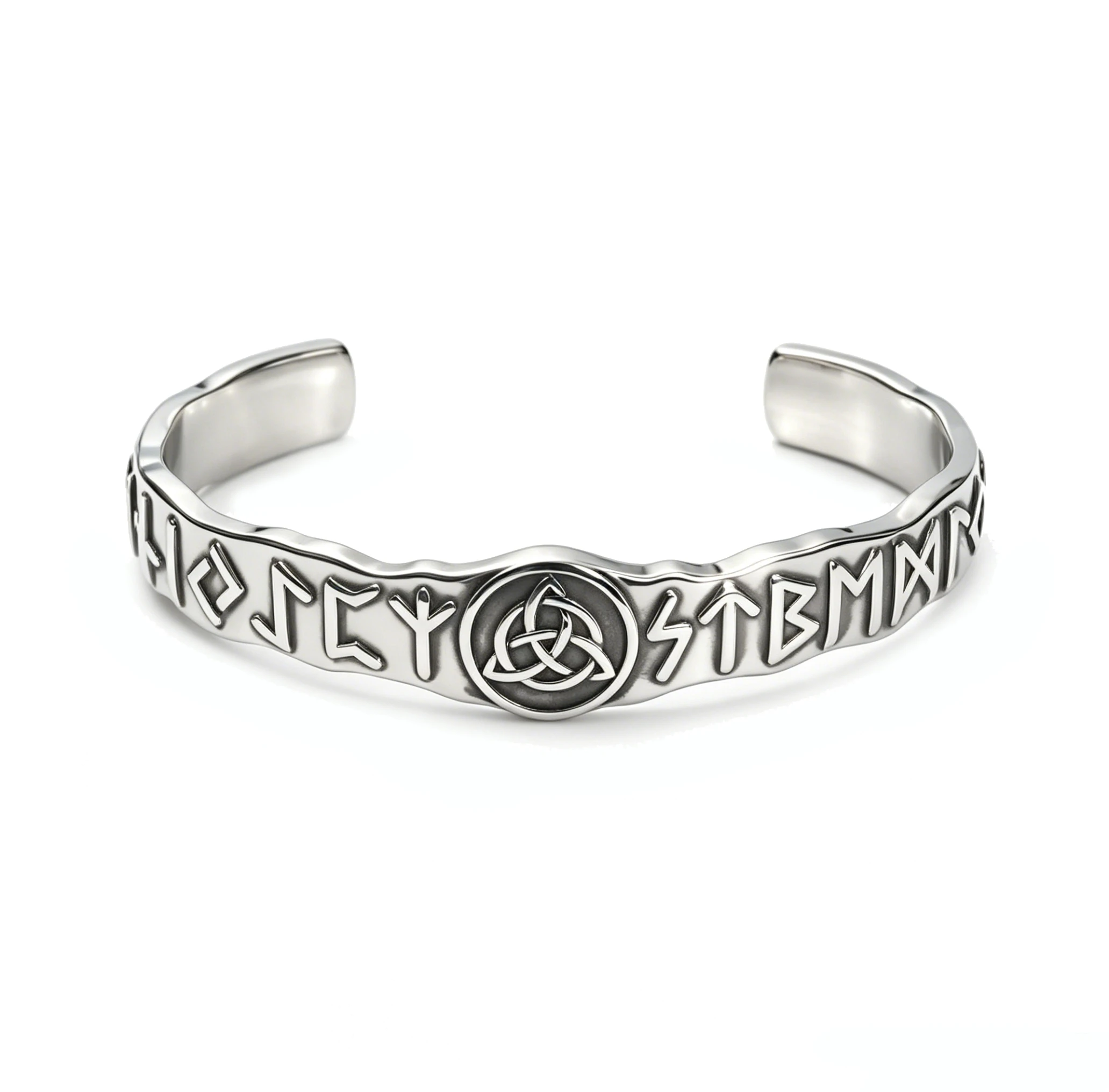 Stainless Steel Bangle for men Vintage Viking Rune Amulet Bracelet Jewelry Scandinavian Punk Hip Hop Wrist Gift for Girls
