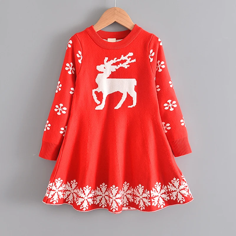 Bear Leader Autumn Winter Girls Sweater Long Sleeve Dress Vest Stripe Party Girl Baby Retro Knitted Wool Dress Casual Vestidos