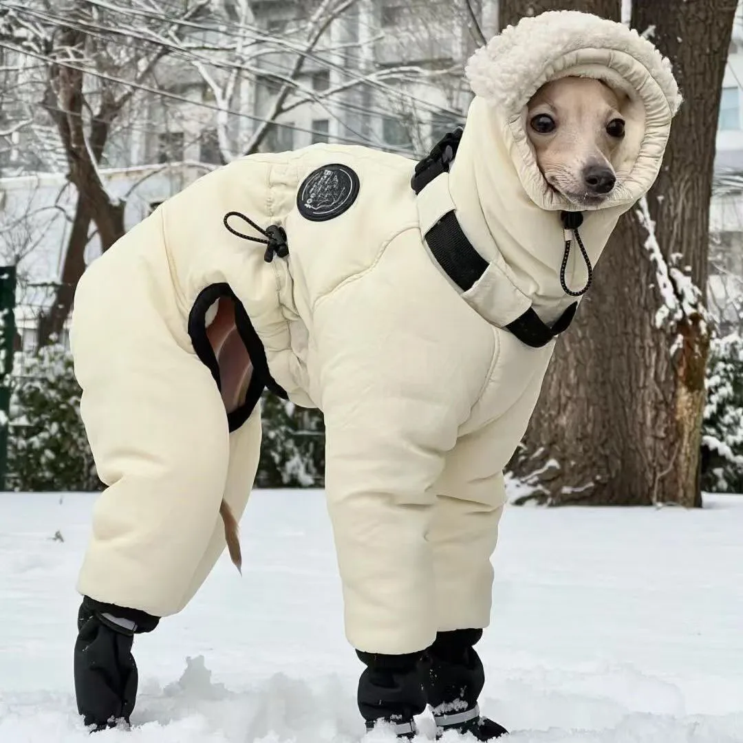 Winter Dog Jacket,Thickened Warm Dog Clothes Outfits,Big Dogs Down Jacket For Cold Weather,Full Cover For Neck-Greyhound Whippet