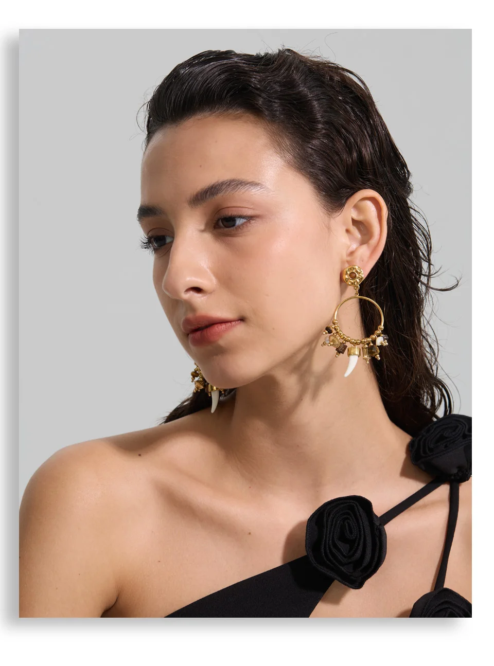 Yhpup Exclusive Style Waterproof Resin Wood Pearl Drop Charm Drop Earrings Stainless Steel Handmade Trendy Fashion Jewelry 2025
