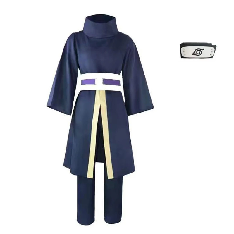 Halloween Party Uchiha Obito Anime Cosplay Costume Mens Ninja Uniform Set Japanese Kimono Robe Akatsuki Organization Costume