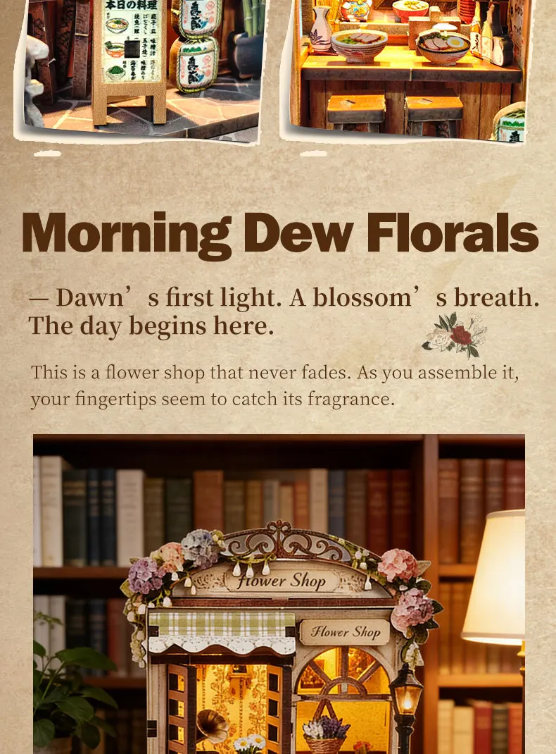 NEW DIY Wooden Japanese Mini Shop Cottage Casa Miniature Model Kits With Furniture Dollhouse for Friends Birthday Gifts