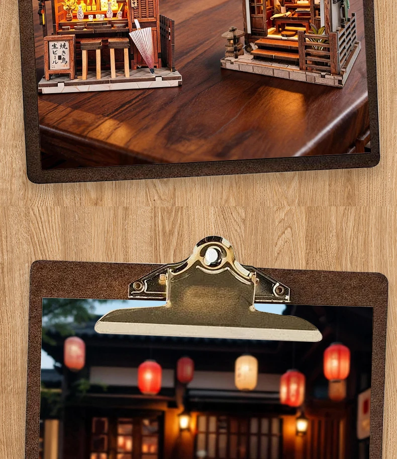 NEW DIY Wooden Japanese Mini Shop Cottage Casa Miniature Model Kits With Furniture Dollhouse for Friends Birthday Gifts