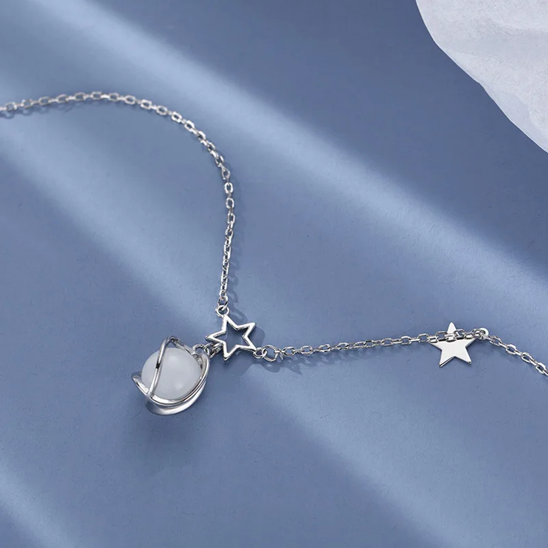 Simple Fashion Pink Zircon Cherry Blossom Pendant Necklace For Women Butterfly Love Collarbone Chain Wedding Jewelry Gifts