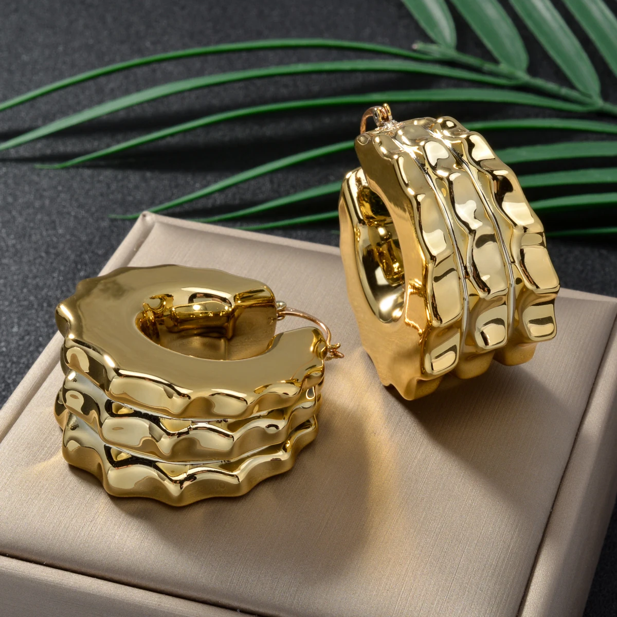 ZEADear Hoop Earrings Girl's Gift Gold Plated Jewelry Sets Italian Ornaments Fashion Luxury Women Party Daily Wear African