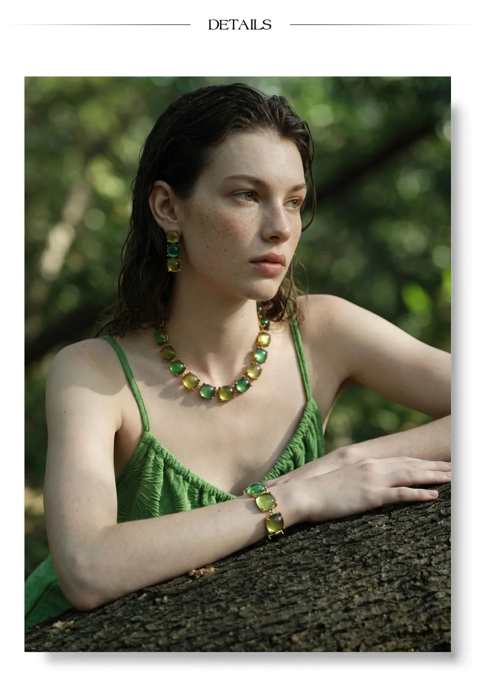 Yhpup Colorful Acrylic Resin Square Chain Necklace Bracelet Earrings Set PVD Plated Stainless Steel Fashion Y2K Jewelry