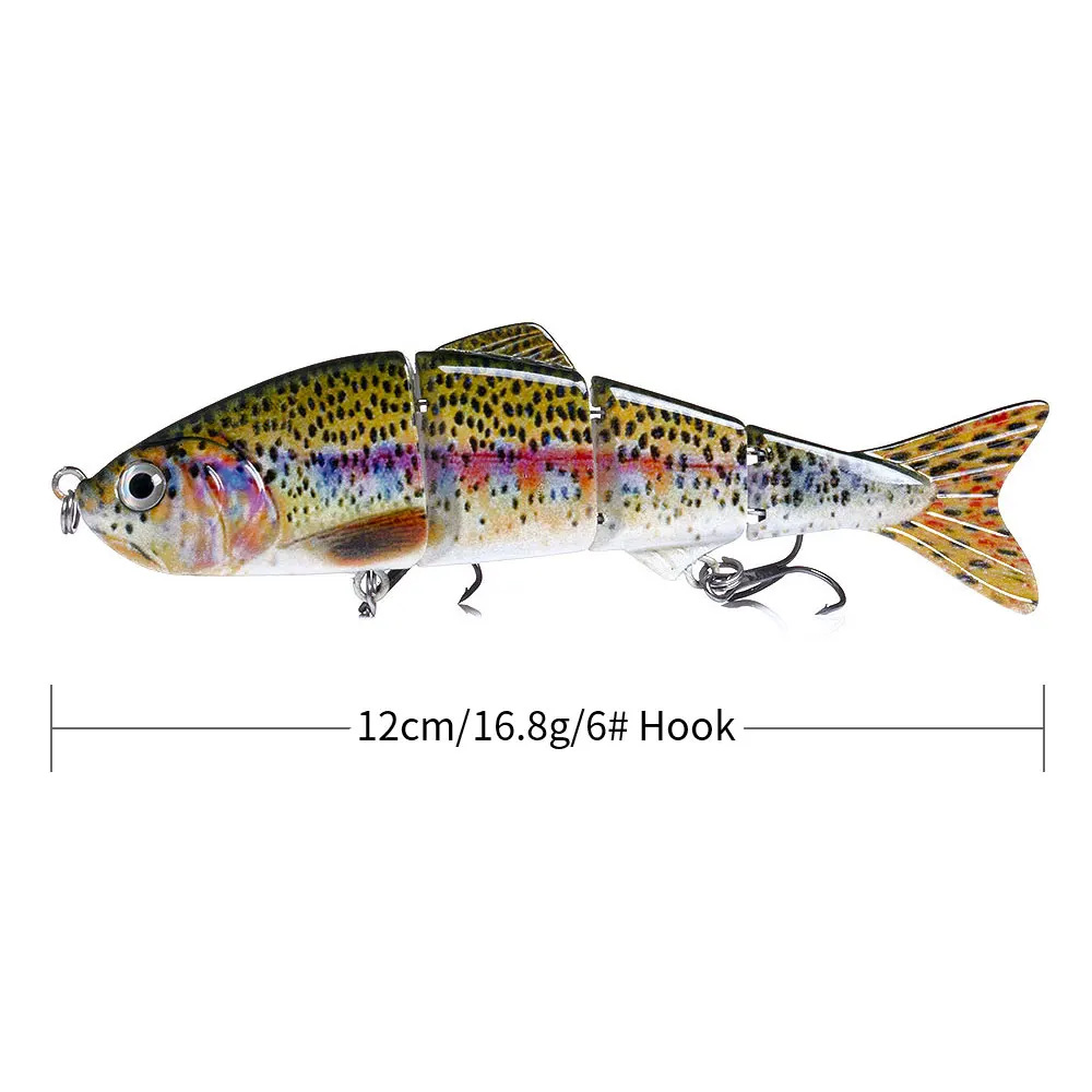 12cm 16g swimbait bass fishing Fishing Lures Jointed Crankbaits Swimbait Sinking Wobblers For Pike Trout Bass Trolling