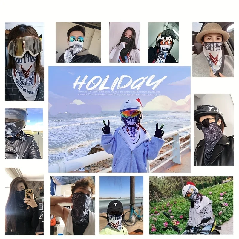 3D Cute Animal Balaclava Motorcycle Motocross Ski Snowboard Hat Helmet Liner Cat Dog Biker Neck Warmer Face Cap Cycling Headgear