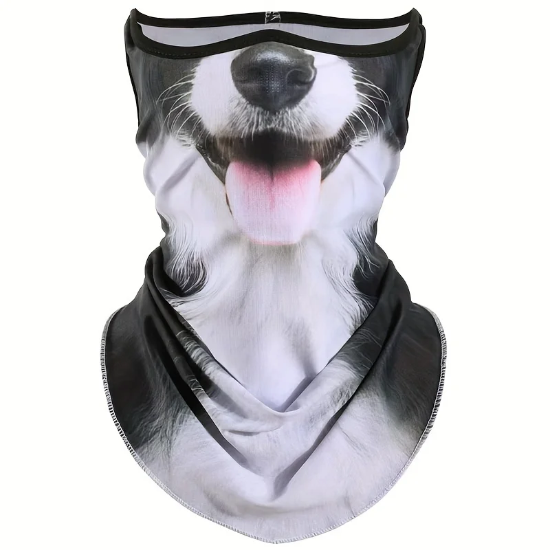 3D Cute Animal Balaclava Motorcycle Motocross Ski Snowboard Hat Helmet Liner Cat Dog Biker Neck Warmer Face Cap Cycling Headgear