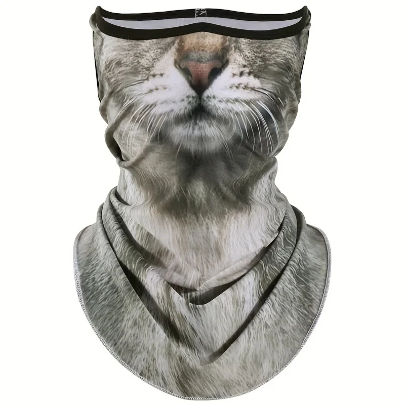 3D Cute Animal Balaclava Motorcycle Motocross Ski Snowboard Hat Helmet Liner Cat Dog Biker Neck Warmer Face Cap Cycling Headgear