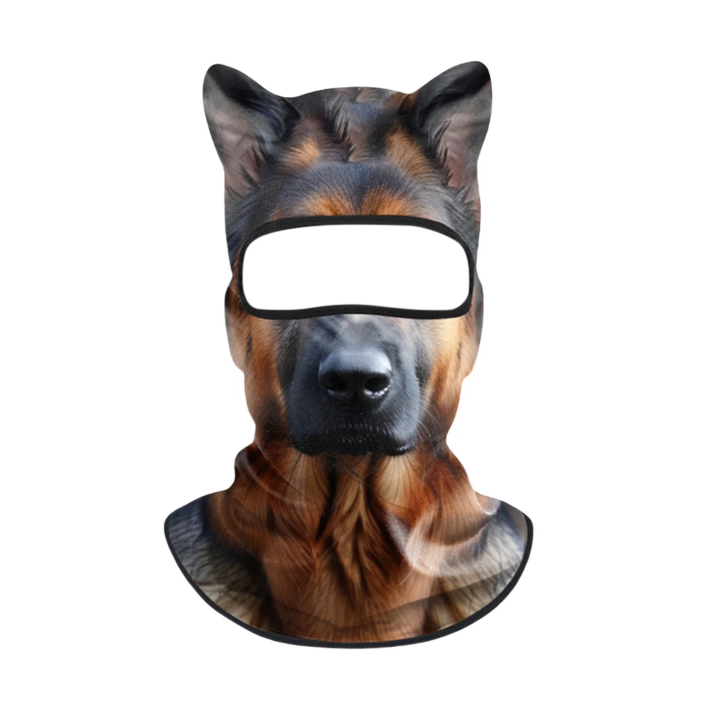 3D Animal Balaclava Cute Animal Print Balaclava with Ears Ski Snowboard Mask Soft Full Face Hood Mask for Music Festivals Raves