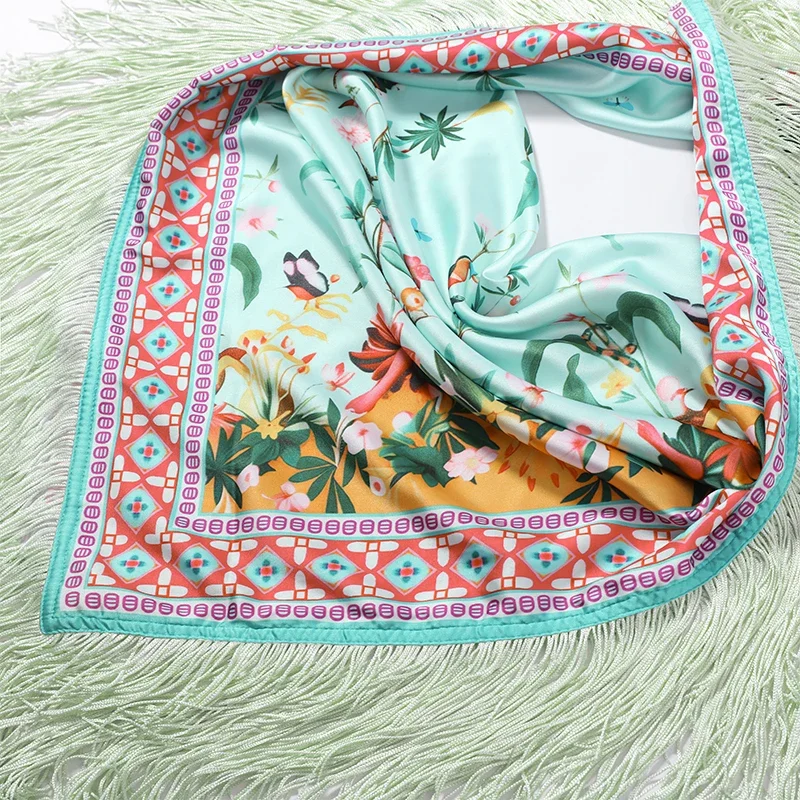 Vintage Women Scarf Printed Tassel Square All-match Female Belt Scarf Fashion Floral Lady Accessory 2026 New High Street