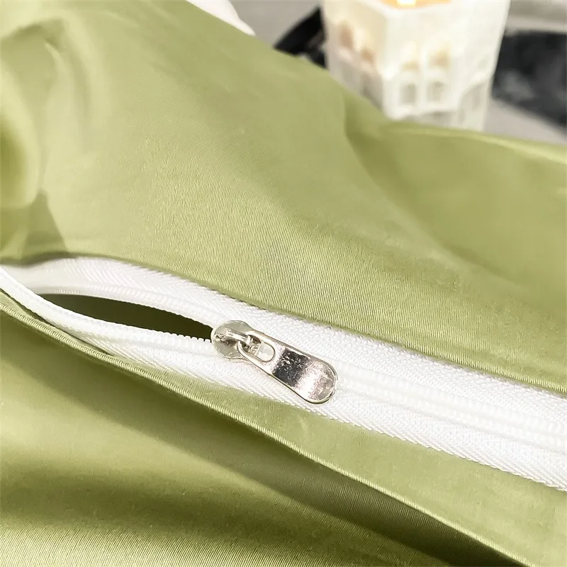 Premium Quality Duvet Cover Set 1000TC Egyptian Cotton Solid Plain Double Twin 4pcs Bedding set 1Flat/Fitted Sheet 2Pillow shams