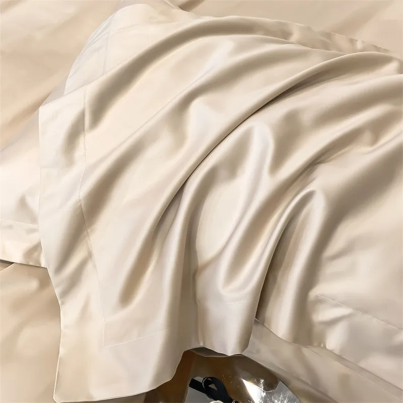 Premium Quality Duvet Cover Set 1000TC Egyptian Cotton Solid Plain Double Twin 4pcs Bedding set 1Flat/Fitted Sheet 2Pillow shams