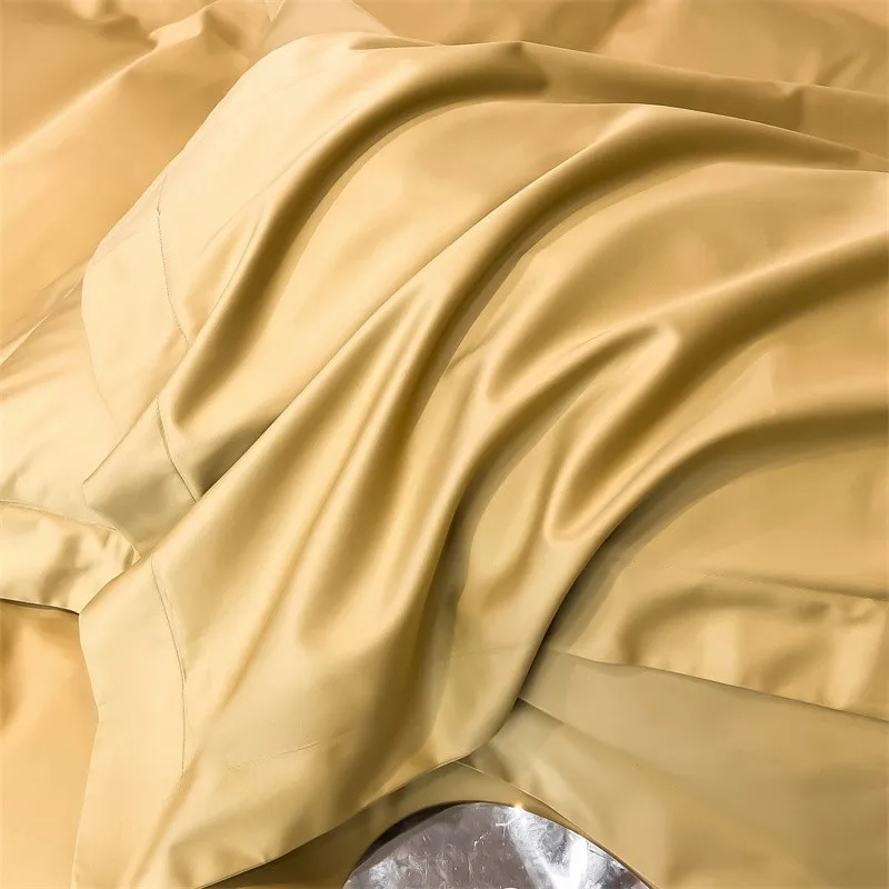Premium Quality Duvet Cover Set 1000TC Egyptian Cotton Solid Plain Double Twin 4pcs Bedding set 1Flat/Fitted Sheet 2Pillow shams