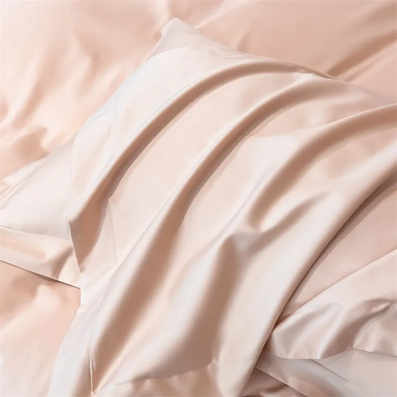 Premium Quality Duvet Cover Set 1000TC Egyptian Cotton Solid Plain Double Twin 4pcs Bedding set 1Flat/Fitted Sheet 2Pillow shams