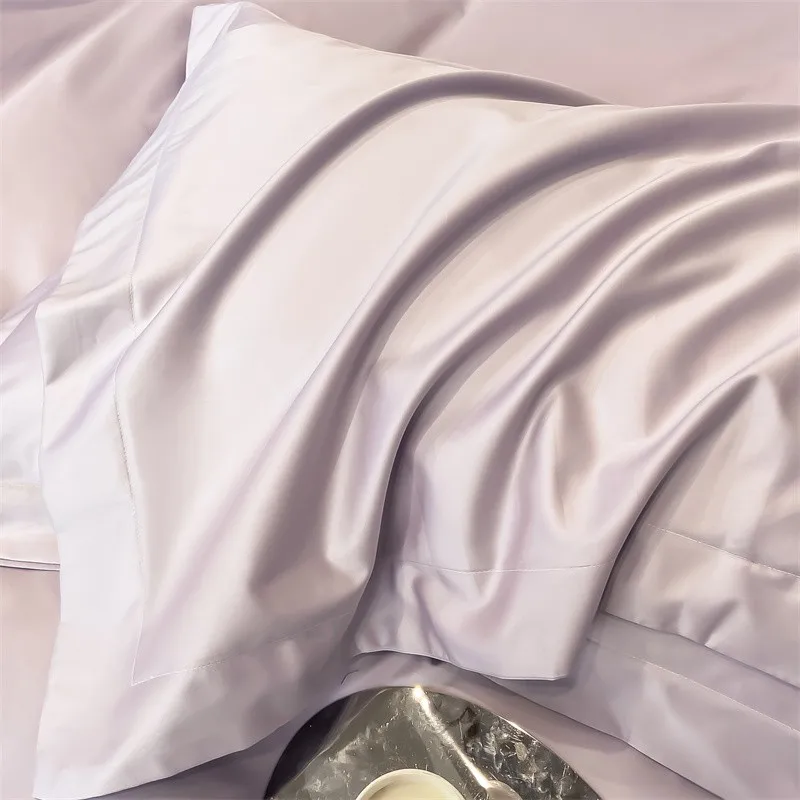 Premium Quality Duvet Cover Set 1000TC Egyptian Cotton Solid Plain Double Twin 4pcs Bedding set 1Flat/Fitted Sheet 2Pillow shams