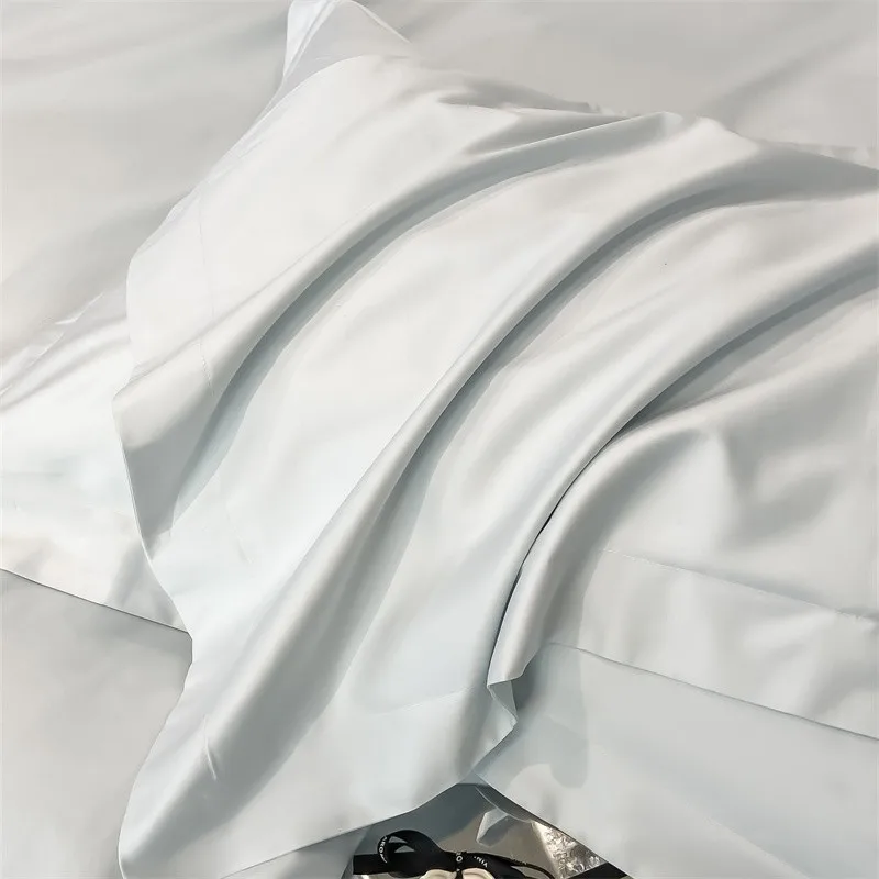 Premium Quality Duvet Cover Set 1000TC Egyptian Cotton Solid Plain Double Twin 4pcs Bedding set 1Flat/Fitted Sheet 2Pillow shams