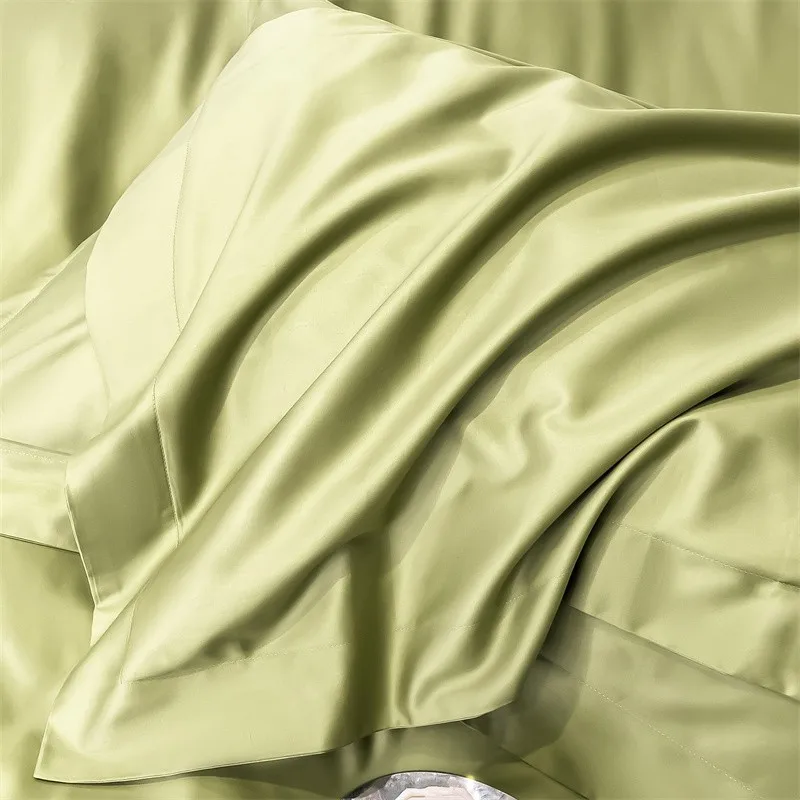 Premium Quality Duvet Cover Set 1000TC Egyptian Cotton Solid Plain Double Twin 4pcs Bedding set 1Flat/Fitted Sheet 2Pillow shams