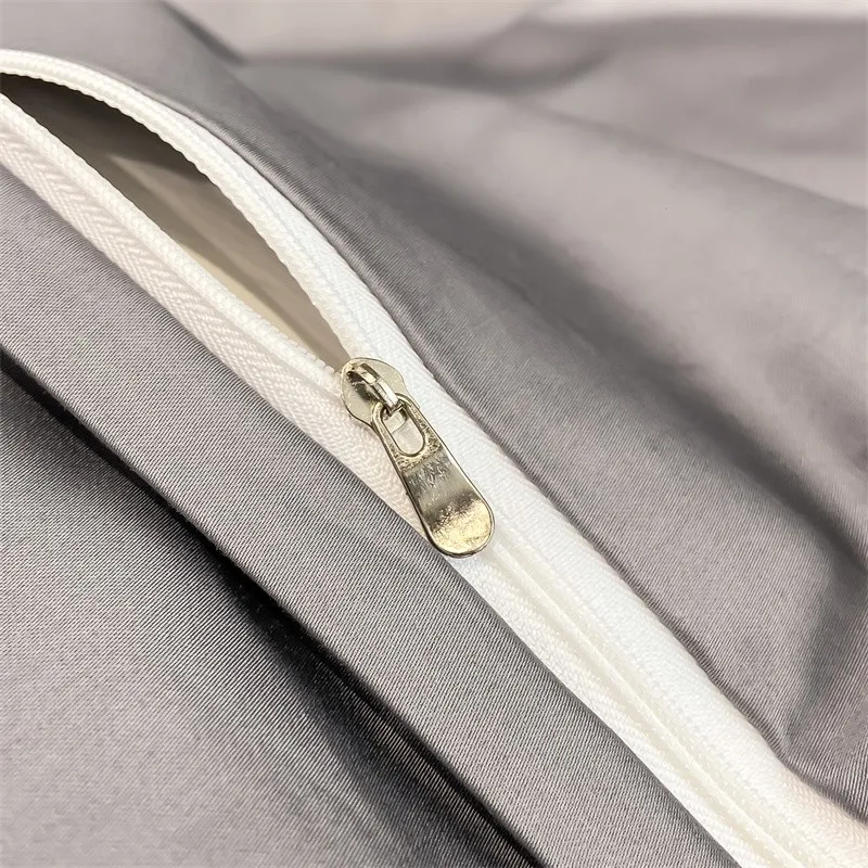 Premium Quality Duvet Cover Set 1000TC Egyptian Cotton Solid Plain Double Twin 4pcs Bedding set 1Flat/Fitted Sheet 2Pillow shams