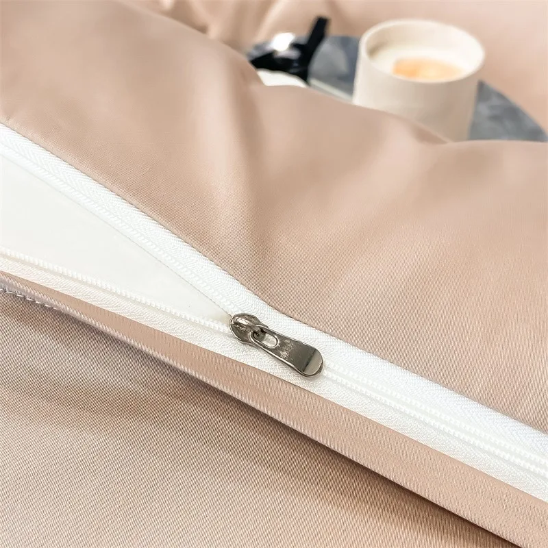 Premium Quality Duvet Cover Set 1000TC Egyptian Cotton Solid Plain Double Twin 4pcs Bedding set 1Flat/Fitted Sheet 2Pillow shams