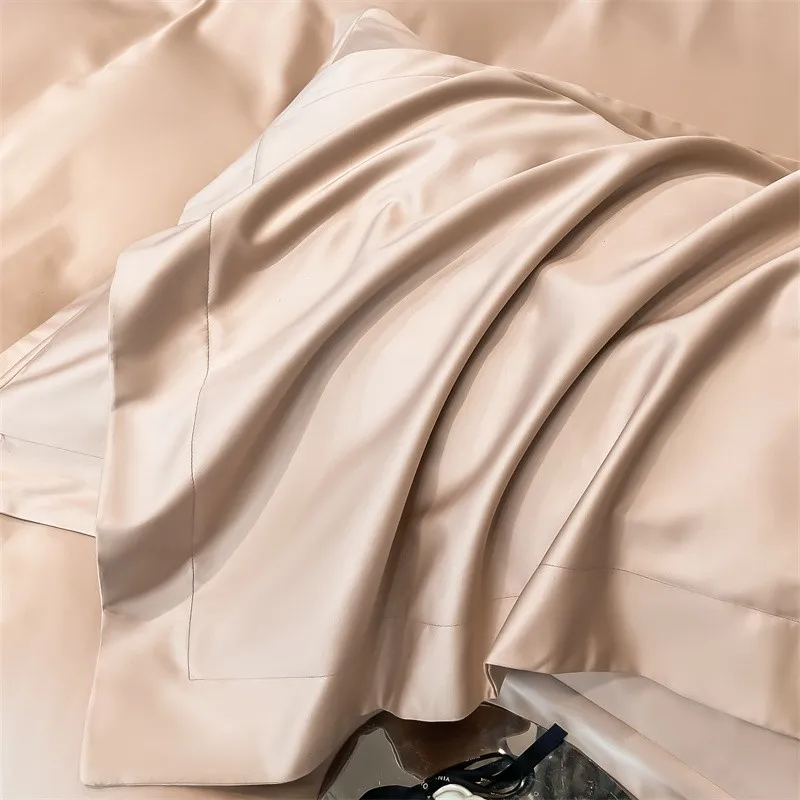 Premium Quality Duvet Cover Set 1000TC Egyptian Cotton Solid Plain Double Twin 4pcs Bedding set 1Flat/Fitted Sheet 2Pillow shams