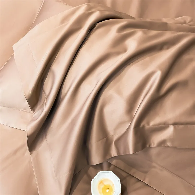 Premium Quality Duvet Cover Set 1000TC Egyptian Cotton Solid Plain Double Twin 4pcs Bedding set 1Flat/Fitted Sheet 2Pillow shams