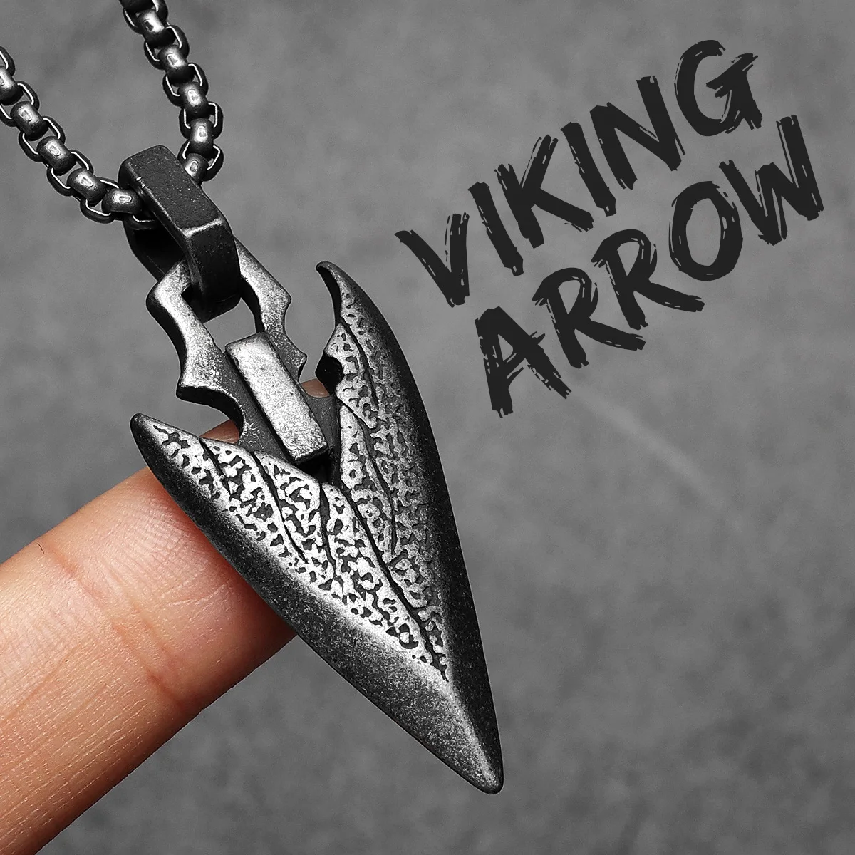Retro Viking Arrow Texture Men Necklaces Stainless Steel Pendant Chain Women Punk Fashion Jewelry New Accessories Gift Wholesale