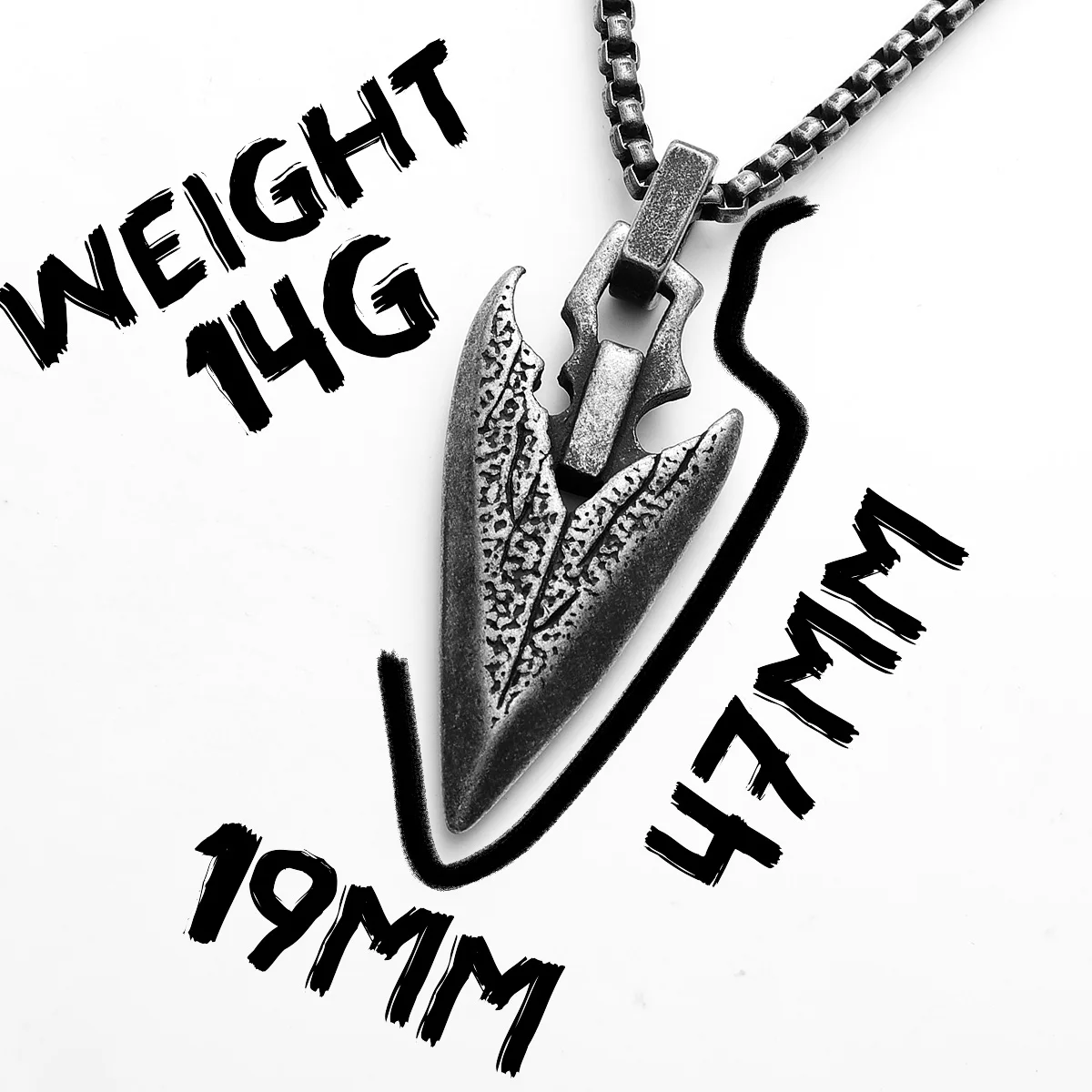 Retro Viking Arrow Texture Men Necklaces Stainless Steel Pendant Chain Women Punk Fashion Jewelry New Accessories Gift Wholesale