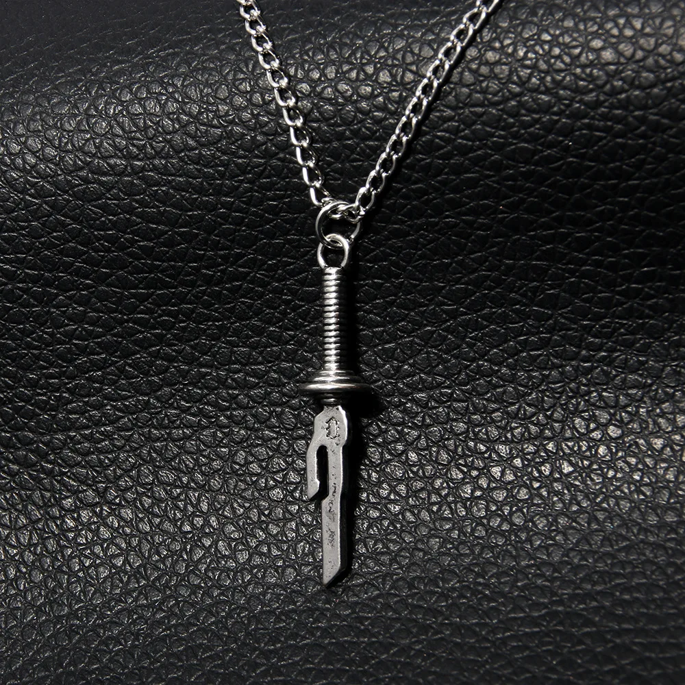 Anime Jujutsu Kaisen Fushiguro Toji Cosplay Necklace Unisex Sword Spear of Tianri Knife Pendant Choker Jewelry Accessories Gifts