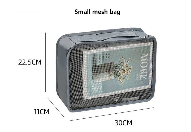 Travel Storage Bags Set 7/8/9/10-Piece Digital Toiletries Organizer Suitcase Packing Cubes for Clothes Shoes Clothes Tidy Pouch