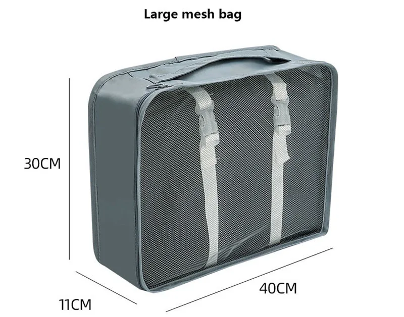 Travel Storage Bags Set 7/8/9/10-Piece Digital Toiletries Organizer Suitcase Packing Cubes for Clothes Shoes Clothes Tidy Pouch