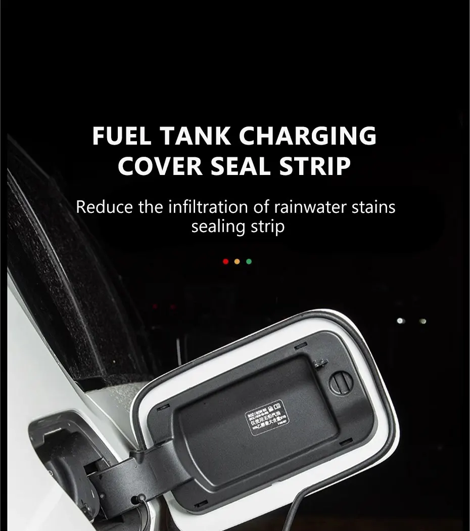 SEAMETAL Car Fuel Cap Seal Strip Waterproof Dust-Protection Gas Cap Rubber Sealing Gap Filler Self Adhesive Weather Stripping