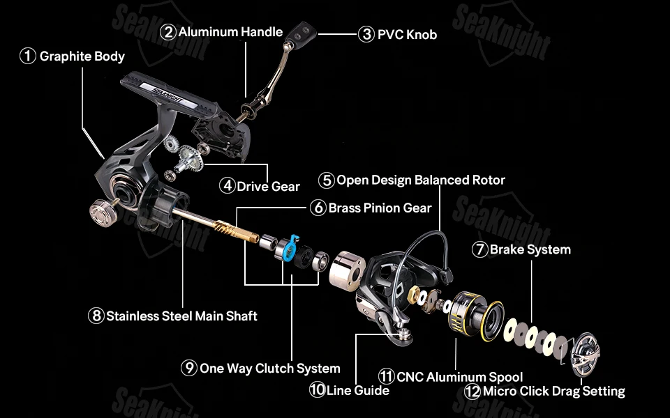 SeaKnight Brand ARCHER2 Series Spinning Fishing Reels 5.2:1 4.9:1 up to 13kg 9BB Spinning Wheel for Freshwater Fishing NEW