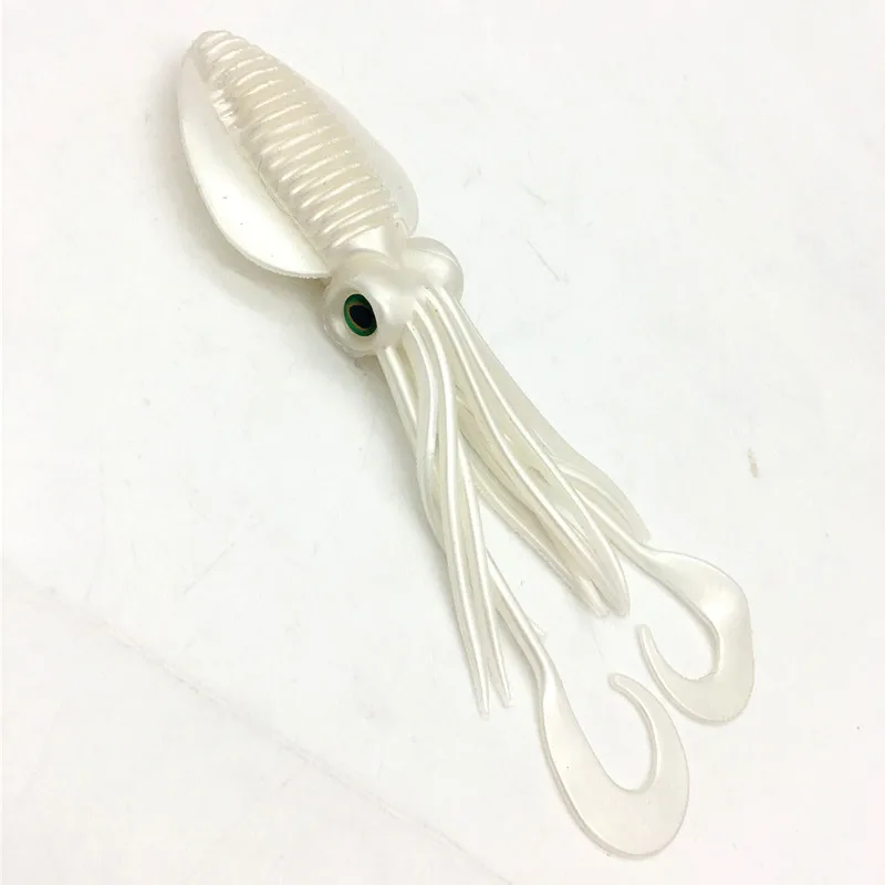 12cm/15cm/18cm Fishing Soft Lure Luminous/UV Squid Jig Fishing Tuna Lures Octopus Skirts Sea Fishing Wobbler Bait Lure Leurre