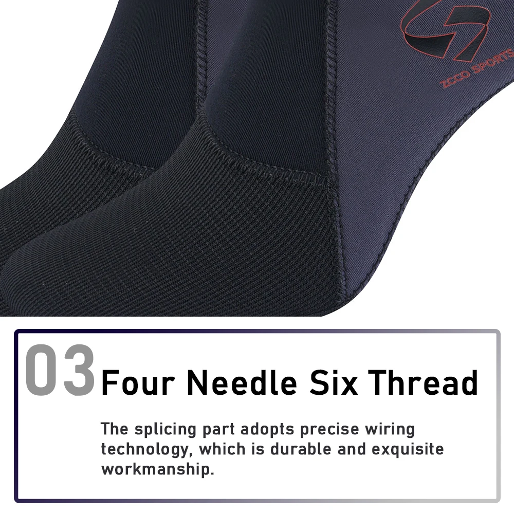 1.5MM Neoprene Diving Socks Men's Women's Swimming Warm Snorkeling Socks Water Sports Long Non-slip Wearable Beach Socks